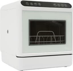 Tafelvaatwasser - Mini vaatwasser - Snel servies reinigen - Compact met glazen front - 41 x 46 x 46 cm — thumbnail 1