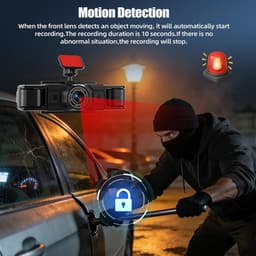 4-kanaals Dashcam - Auto Camera Set - Verkeersveiligheid - 360 Graden Zicht - 3 inch Display - Zwart — thumbnail 3