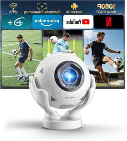Mini Beamer - Draagbare Projector - Thuisbioscoop Creëren - Automatische Trapeziumcorrectie - 1080p 4K - Wit — thumbnail 1