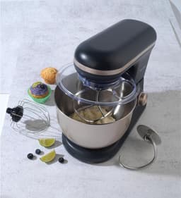 Staande Mixer - Keukenmixer Planetaria - Thuis Bakken - Krachtige 1200W Motor - 5 Liter Kom - Blauw Grijs — thumbnail 5