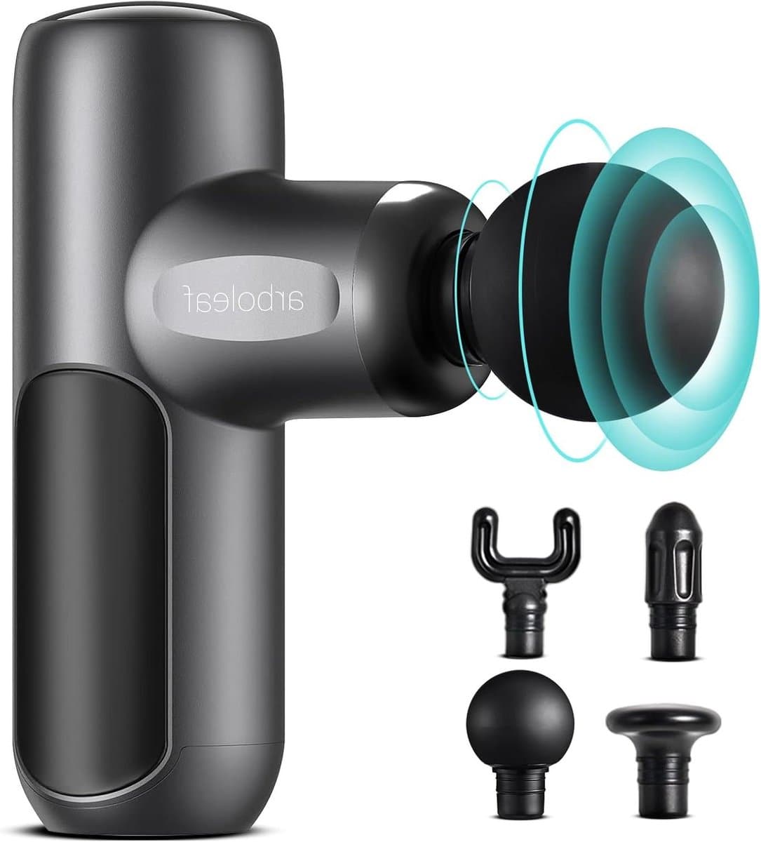 Mini Massage Gun - Spier Massager Percussie - Spierherstel - Lichtgewicht Krachtig - 8 uur batterij - Zwart — afbeelding 1