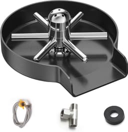 Glazen Spoeler - Flessenreiniger Kopjesreiniger - Snel Glazen Wassen - 360 Graden Rotatie - G3/8" - Zilver — thumbnail 3