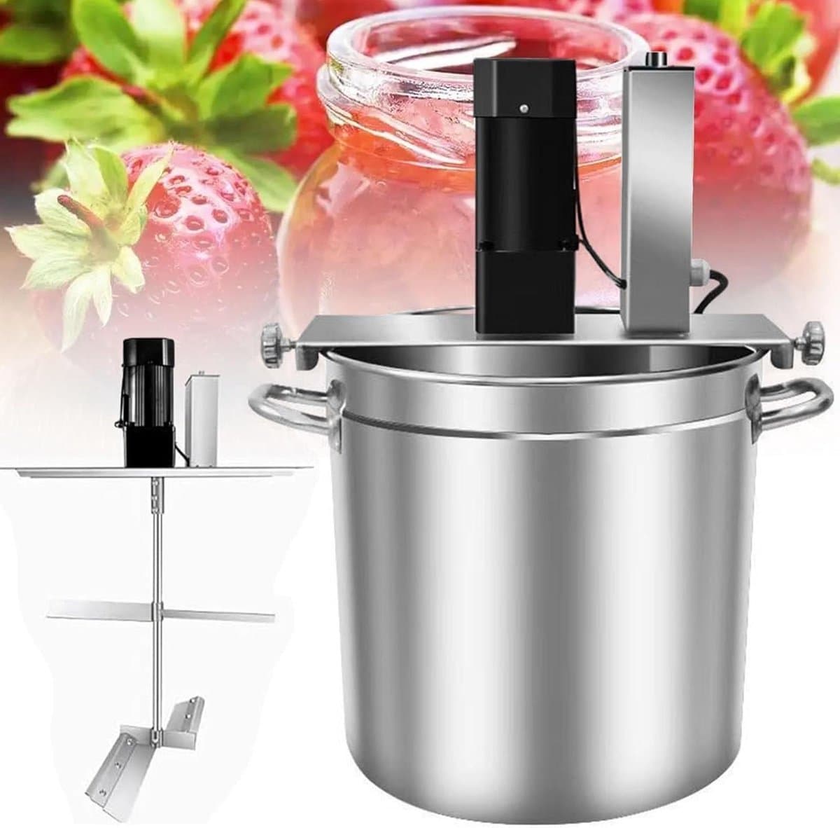 Keukenmixer Automatisch - Roerpan Mixer - Sausen Maken - Dubbellaags Roerbladen - 15 Liter - Zilver — afbeelding 1