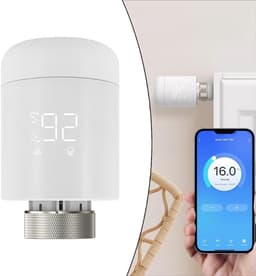 Slimme Thermostaatkraan - Radiatorregelaar WiFi - Energie Besparen - Geen Hub Nodig - 11 x 9.5 x 6.5 cm - Wit — thumbnail 3