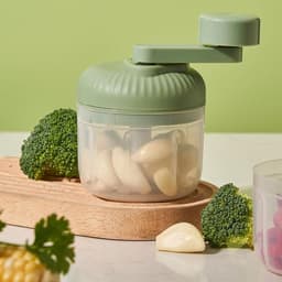 Handmatige Keukenmachine - Keukenhakker Zwengel - Snel Ingrediënten Snijden - 3 Snelheidsniveaus - 15 x 10 x 15 cm - Groen — thumbnail 3