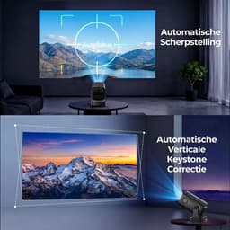 NIVA® Mini Beamer - Draagbare Projector - 4K-Miniprojector - Zwart - 18cm x 15cm x 14cm — thumbnail 2