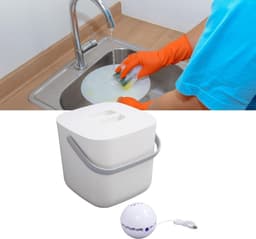 Mini Vaatwasser - Draagbare Wasmachine - Thuiskeuken Reinigen - Diepe Reinigingstechniek - 23 x 23 x 22 cm - Wit — thumbnail 4