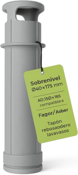 Vaatwasmachine Element - Verwarmingselement Overloopstop - Vaat Reinigen - Specifieke Pasvorm - Ø40 x 175 mm - Metaal — thumbnail 1