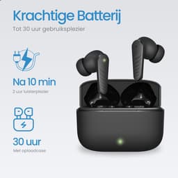DirectGoods® Draadloze Oordopjes – Bluetooth Oordopjes – Oortjes draadloos – Oordopjes draadloos - Noise cancelling - Universeel - Zwart — thumbnail 3