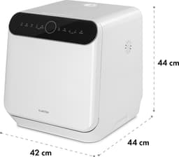 Klarstein vaatwasser, mini-vaatwasser, kleine vrijstaande vaatwasser, ruimte voor 2 couverts, campingvaatwasser, tafelmodel vaatwasser, 6 programma's, mini-vaatwasser met 6 liter watertank, wit - Afwasmachine - 44 cm 860W - Touch — thumbnail 5