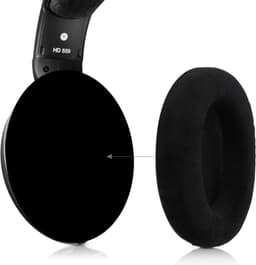 kwmobile 2x fluwelen oorkussens geschikt voor Sennheiser HD 559 / 569 / 599 koptelefoons - Kussens voor over-ear-koptelefoon in zwart — thumbnail 3