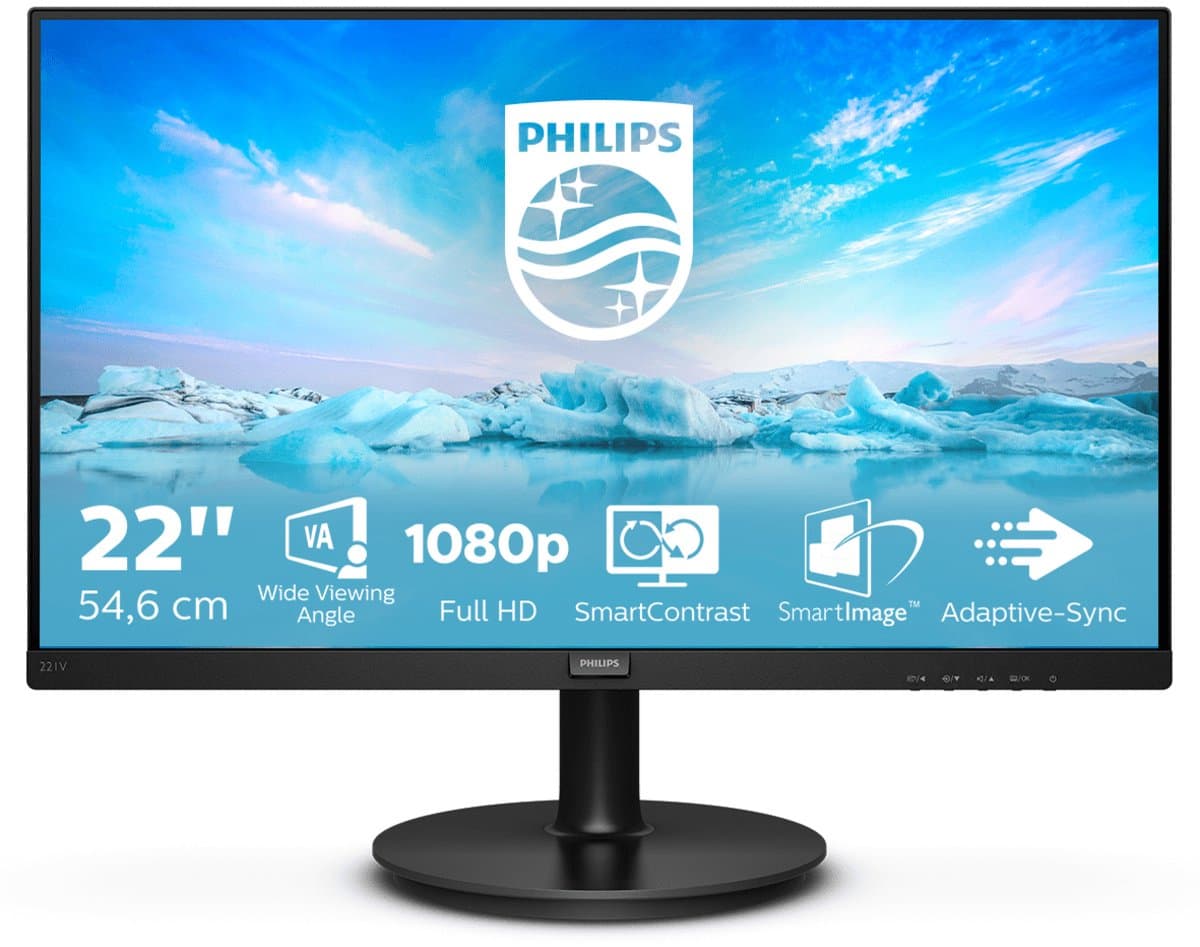 Philips V Line - LED Monitor - 21,5 inch - Full HD - VA-paneel — afbeelding 1