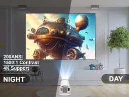 Mini-beamer Auto Keystone 4K/200 ANSI projector met wifi 6 BT 5.0 - Draagbaar, 130 inch scherm, 180 graden rotatie - Geïntegreerd Android-besturingssysteem 11.0 Beamer — thumbnail 5