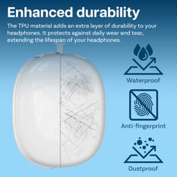 Beschermhoes voor AirPods Max Hoofdtelefoons van MMOBIEL – Transparant Zacht TPU Oorschelpen Beschermhoes – Anti-Kras Beschermende Cover - Transparant — thumbnail 3