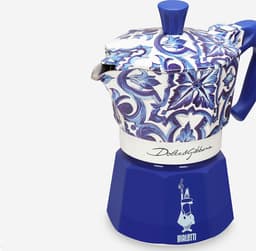 Bialetti 0005345 handmatig koffiezetapparaat Elektrische Moka Express 0,13 l Blauw, Wit — thumbnail 4