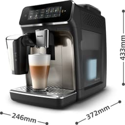 Philips 3300 Series LatteGo EP3347/90 - Espressomachine - 5 Soorten Koffie + Heet Water - Zwart / Chroom - + AquaClean Filter — thumbnail 2