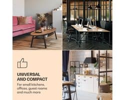 Klarstein Minibar Audrey Mini - kleine koelkast, compacte , vrijstaand, compressiekoeling, inhoud, koeltemperatuur: 0 - 10 °C, minikoelkast met een inhoud van 70 liter, wit - voor Kantoor - voor Keuken - Verstelbaar - Mini Fridge
