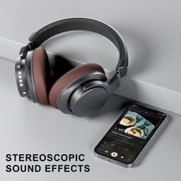 Koptelefoon Bluetooth Bruin 237 - Draadloze koptelefoon - Hoofdtelefoon - Draadloze Headset met Microfoon - Met Draad - Koptelefoons - Headphones — thumbnail 5