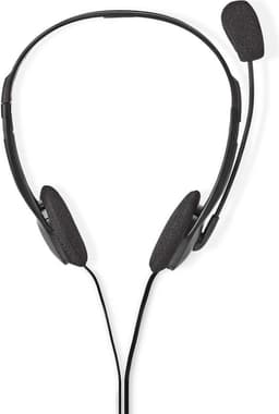 Nedis PC-Headset - On-Ear - Stereo - 2x 3.5 mm - Opvouwbare microfoon - Zwart — thumbnail 4