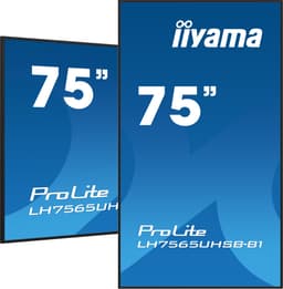 iiyama LH7565UHSB-B1 beeldkrant Kiosk-ontwerp 189,2 cm (74.5") LED Wifi 800 cd/m² 4K Ultra HD Zwart Type processor Android 11 24/7 — thumbnail 1