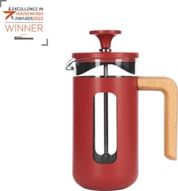 La Cafetière Pisa koffiezetapparaat met glazen frame en roestvrij, geborsteld stalen frame — thumbnail 1