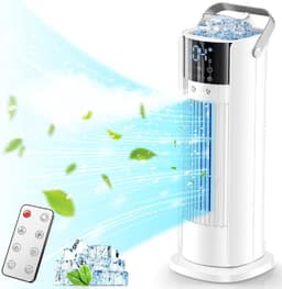 TADES® Airco - Mini Airco - Mobiele Airco - Aircooler - Luchtkoeler - Airco Zonder Afvoerslang - Aircooler Met Koelelementen - Aircooler Met Water - Airco - Luchtkoeler Met Waterreservoir — thumbnail 1