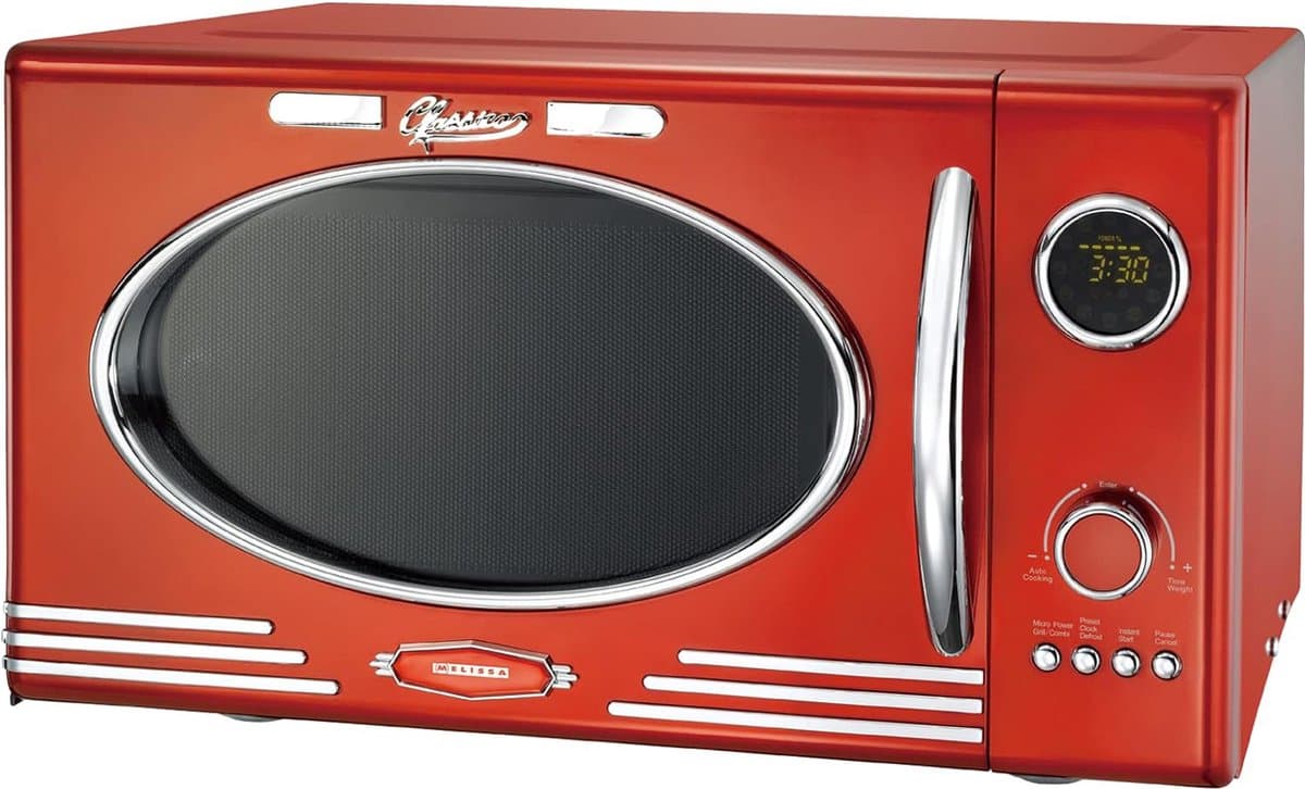 Melissa Vrijstaande Solo-Magnetron met Grill - 23 liter - 800W - Retro - 16330129 - Rood — afbeelding 1
