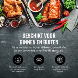 Luxe Elektrische Barbecue - BBQ - Staand model - Ook voor op de Camping - Inclusief EBOOK — thumbnail 5