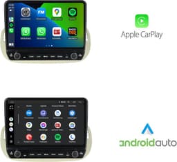 Carplay autoradio voor Fiat 500 Beige | Elegant design | 2007 t/m 2015 | Android 13 | Draadloos Apple Carplay & Android auto | 2GB + 32GB | 8-Core processor | Davilon | 2025 model | 2007 2008 2009 2010 2011 2012 2013 2014 2015 | Bluetooth & Wifi — thumbnail 2