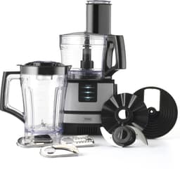 Trebs Keukenmachine - 2 snelheden - Meerdere accessoires - 99394 - Zwart RVS — thumbnail 1