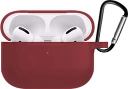 Case - Geschikt voor Apple AirPods Pro 2 - Siliconen Hoes met Clip - Silicone Hoesje Cover - Wijnrood — thumbnail 3