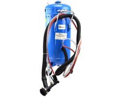 GEKO Stofvrije zandstraler - ingebouwde stofzuiger - 106 liter - 2,5m slang - 1200W vacuumkracht