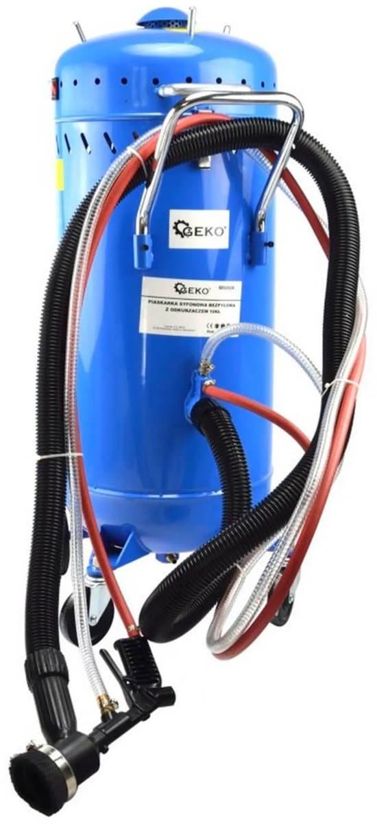 GEKO Stofvrije zandstraler - ingebouwde stofzuiger - 106 liter - 2,5m slang - 1200W vacuumkracht — afbeelding 1