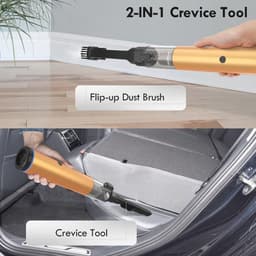 Draadloze 6-in-1 Accu Handstofzuiger met Ventilator - Mini Stofzuiger voor Auto - Sterke Suction tot 15 kpa — thumbnail 5