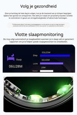 DrPhone RingSense V3 – Smart Ring - Europese ringmaat 59 - 5ATM Waterdicht – Slaapmonitor – Hartslagmeter - SpO2 + Case - Rose Goud Kleurig — thumbnail 3