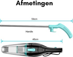 Happyment Steelstofzuiger met Snoer - Handstofzuiger Met Steel - Kruimeldief Best Verkocht - Kruimeldief - Zwart — thumbnail 2