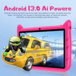 BDF Kindertablet 7 Inch , Dubbele Camera, Android en 64GB Opslag voor Kinderen Rode kleur — thumbnail 5