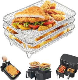 3-laags Luchtfriteuse Rek - Ideaal voor Airfryers en Ovens — thumbnail 1