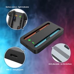 Oplaadstation voor Nintendo Switch 2 van MMOBIEL – Compacte Laadbasis voor 2 Joy-Con Controllers (Links + Rechts) met LED Laadstatus – USB naar Type-C Kabel – Accessoires Opbergmogelijkheid voor NS2 — thumbnail 2
