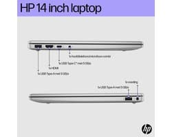 HP Laptop 14-ep0037nd Intel® Core™ i5 i5-1334U 35,6 cm (14") Full HD 8 GB DDR4-SDRAM 512 GB SSD Wi-Fi 6 (802.11ax) Windows 11 Home Zilver QWERTY