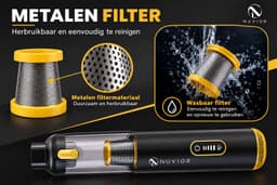 Nuvior NIVOX Kruimeldief – Draadloos – Handstofzuiger – Auto Stofzuiger – Air Duster – usb c kabel — thumbnail 5