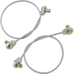 Grasmaaierkabelset - Dekliftonderdelen - Gazononderhoud - Duurzaam en slijtvast - 2 stuks - Zilver — thumbnail 1