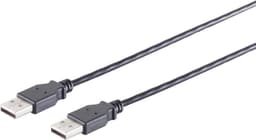 1x USB-A-aansluitkabel, 2.0, zwart, 0,5 m – Met deze standaard USB-kabel kunt u bijvoorbeeld een externe harde schijf op uw pc aansluiten. — thumbnail 1