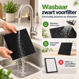 Lapamax Luchtreiniger met HEPAfilter H13 voor Huisdieren-Huisdiermodus-CADR 295 m³/u - Grote Luchtinlaat&Dubbelzijdige Filtratie -3-Laags Filtersysteem,Koolstoffilter & Wasbaar Voorfilter -25 dB Slaapstand-voor Woonkamer en Slaapkamer — thumbnail 3