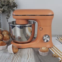 Keukenmachine Kneedmachine - 1500 W Vermogen - 5 Liter Roestvrijstalen Kom - Oranje - Staande Mixer — thumbnail 3