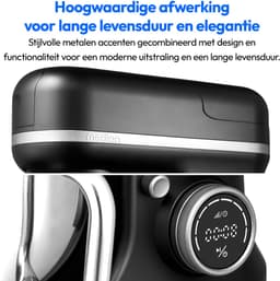 MEDION Keukenmachine met vleesmolen, blender 4-in-1, Zwart | IJskom voor ijsbereiding, 1200 W, raspen, snijden, kneden, deegmachine, MD18440 — thumbnail 2