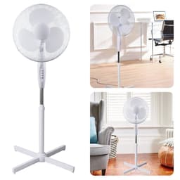 Cheqo® Staande Ventilator - Fan - Statiefventilator - Luchtkoeler - 40cm - 45W - 3 Snelheden - Verstelbaar - Draaifunctie - 140cm Snoerlengte — thumbnail 1
