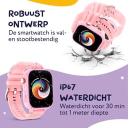 LEROYS - GPS Horloge Kind - Kinder Smartwatch - Android en iOS - Roze - Incl. Simkaart — thumbnail 4