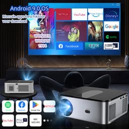 Elementkey BeamBurst – 8K LED - 5G WiFi - High End Beamer Projector – 700 ANSI Lumen – Bluetooth 5.1 - Home Theater - 40-300 Inch – Android System - Zilver — thumbnail 5