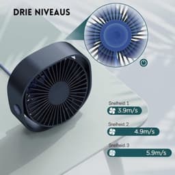 StayPowered Tafelventilator - Krachtige Koeling binnen Handbereik - 3 Snelheden - 360° Draaibaar - USB-Aangedreven - Compact Ontwerp - Stil Gebruik - Blauw - Draagbaar - Levering Sneller dan Aangegeven! — thumbnail 5